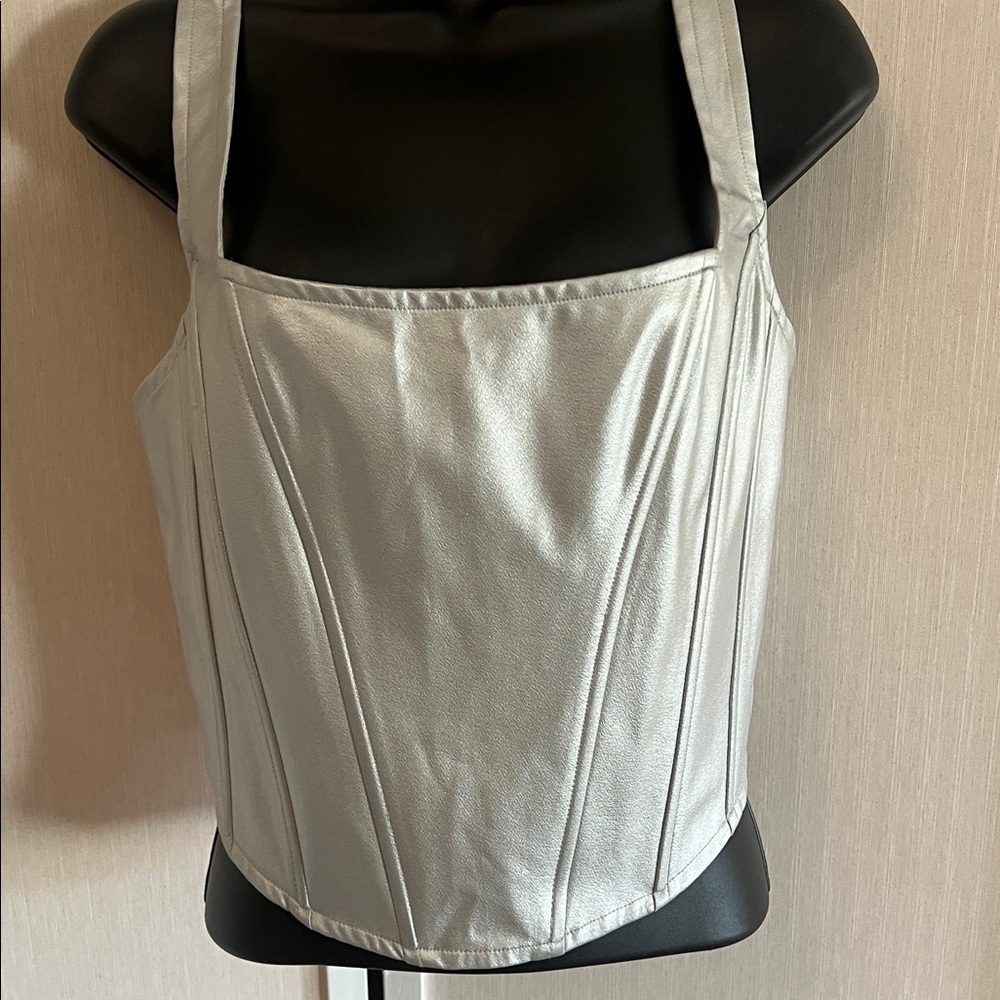 Maeve silver Elegant Women's corset top sz XS
